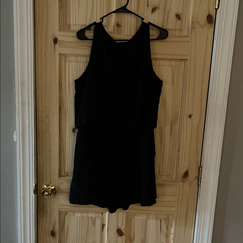 Elegant Black Sleeveless Romper